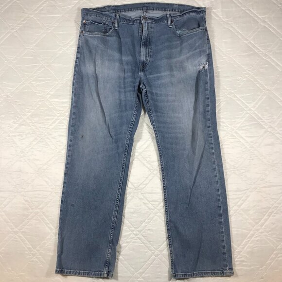 Levis 559 Distressed blue jeans 42X32‎ - Picture 1 of 8